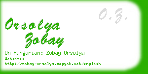 orsolya zobay business card